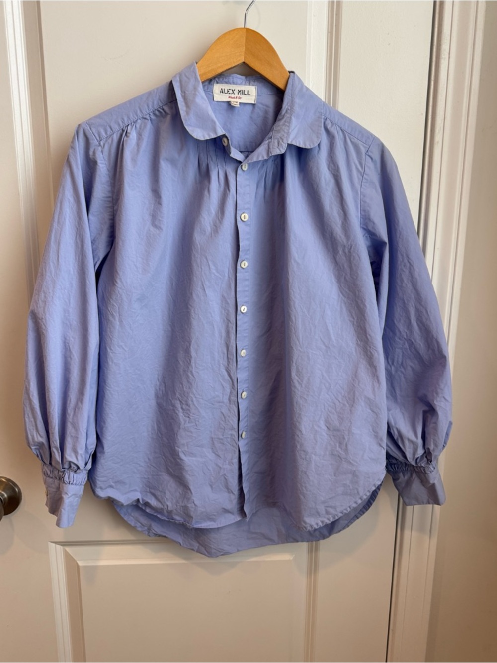 Alex Mill Kit Shirt Button-Down Shirt XS Lavendar Blue Periwinkle Women's Blouse